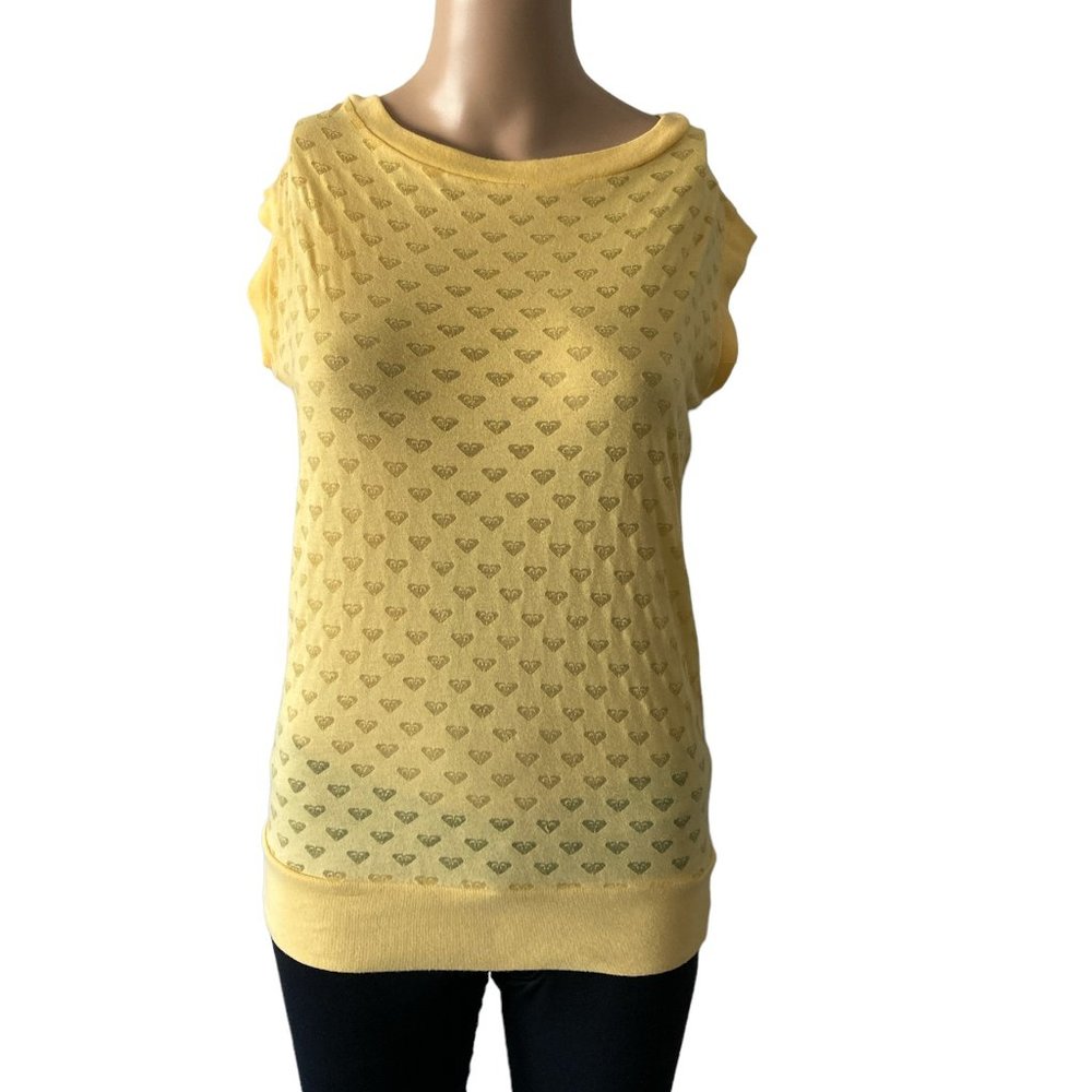 Roxy Logo Embedded Size S Open Back Top